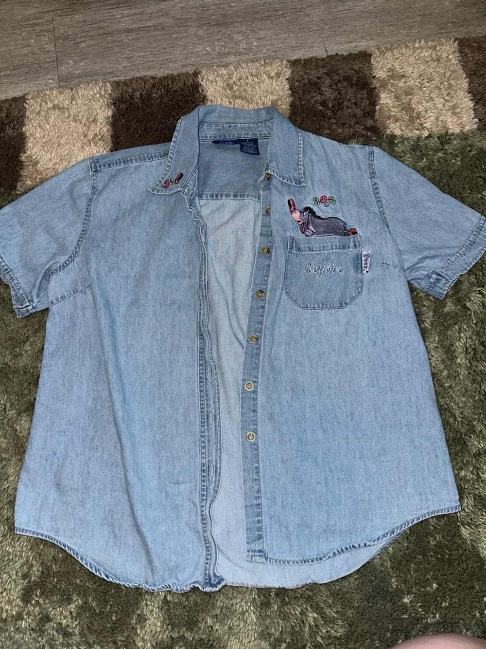 Vintage Disney denim Winnie the Pooh Eeyore shirt